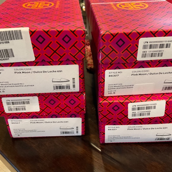 Tory Burch Color Block Espadrilles in Pink Moon/ Dulce de lechę , BNIB - Picture 5 of 5